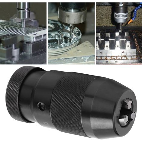 1/32-5/8 JT3 Selbstsicherndes Bohrfutter, Präzisionsbohrfutter für Kegelbohrungen, selbstsichernd, komplett schwarz (1/5)