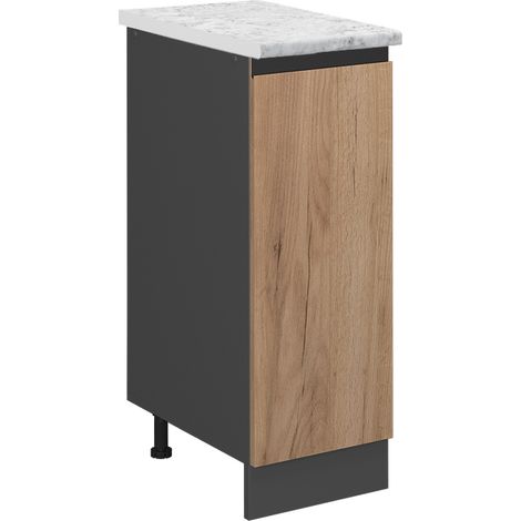 Armadio cucina dispensa alto R-Line, Quercia dorata, 30 cm PL Marmo, Vicco