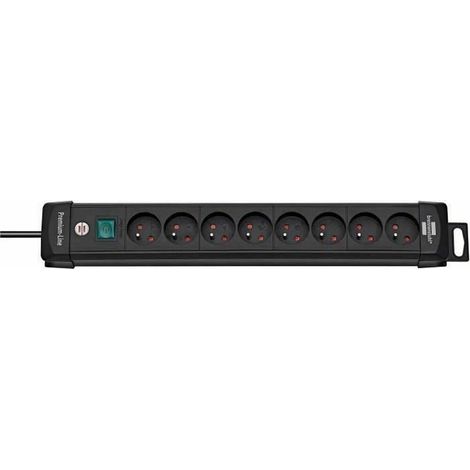 Brennenstuhl 1156001068 - Premio pnn8 oltre 8 punti con serratura interruttore a 3 m nero h05vv-f 3g1.5 (1/5)