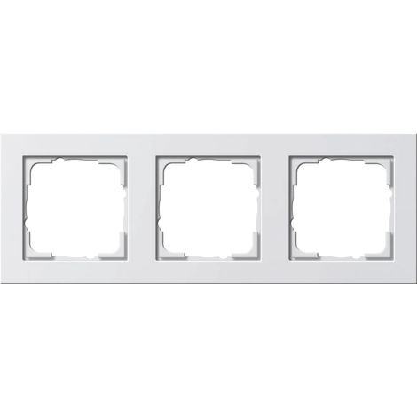 Gira Marco embellecedor 3f Gira E2 Blanco puro m [021322], 0213 22