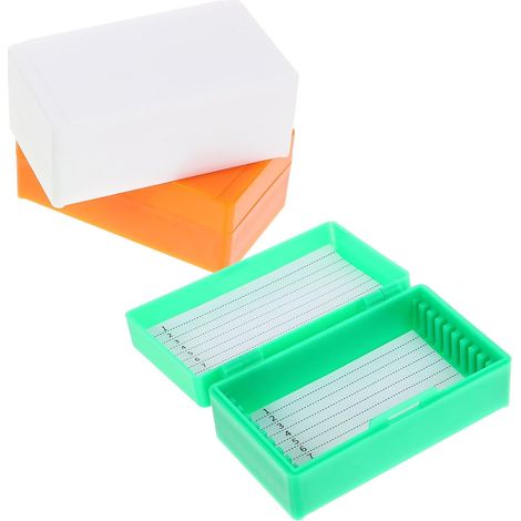 3 Boîtes à Spécimens en Plastique pour Microscope, Capacité 10 Lames Chacune, Réutilisables, Grosse Capacité, Organisateur Portable pour Usage Personnel à Domicile (1/5)