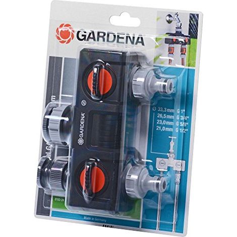 Gardena Distributeur d'eau 2 voies compact et pratique
