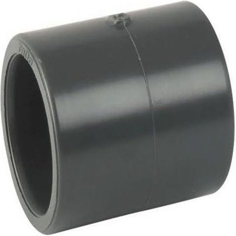 Manchon Femelle-Femelle PVC 50 mm - Raccord Évacuation Eau Sanitaire - Pour Réparation ou Extension de Canalisation - 1 Pièce (1/5)