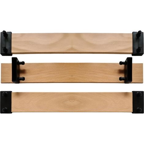 Lot 3 lattes 82.7 cm 827 x 53 x 8 mm 7 plis avec 6 embouts pour sommier, bz, latte de lit, SCM Créations