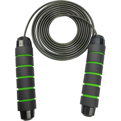 Corde À Sauter - 2,8 M Réglable - Acier Diamanté Recouvert De PVC - Rotation 360° Sans Enchevêtrement - Pour Entraînement Fitness Familial Ou Personnel - 1 Pièce (1/5)
