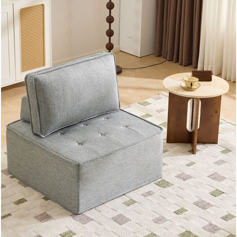 Modulares Sofa 80/36/32,5 cm in Hellgrau mit flexiblem Design und hohem Komfort (1/5)