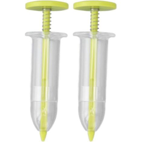 Mini Distributeur de graines à semis, 2 pièces, épandeur de graines portatif réglable, semoir pour Planter de Petites graines dans Le Jardin ou Les Pots de Fleurs, Plastique 10 x (Jaune) (1/4)