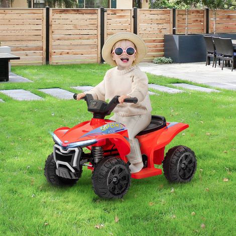 Elektrisches Quad für Kinder (6V), 2,5 km/h, für Kinder von 18–36 Monaten, 71 x 40,5 x 45 cm, Rot