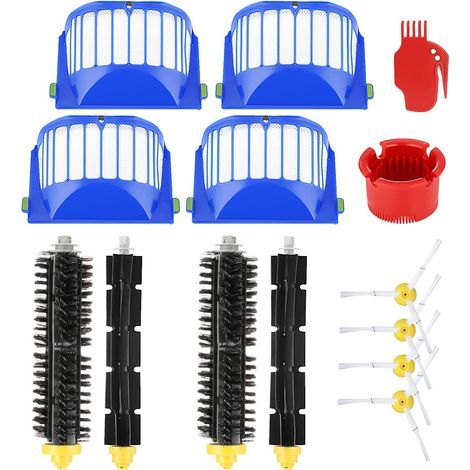 Repuestos para iRobot Roomba series 600 605 615 616 620 621 630 635 650 652 660 665 680 690 695. Cepillo y filtro de repuesto para aspiradora robot con tornillos. (1/5)