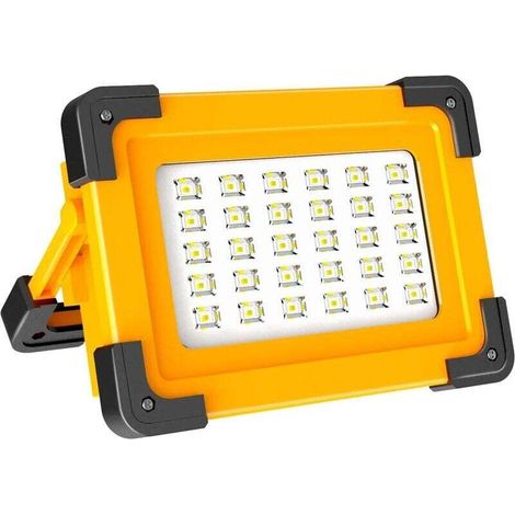 Rechargeable LED Floodlight, 60W Work Light, 3 Brightness Modes, 6600mAh Battery, for Camping and DIY Projects (1/5)