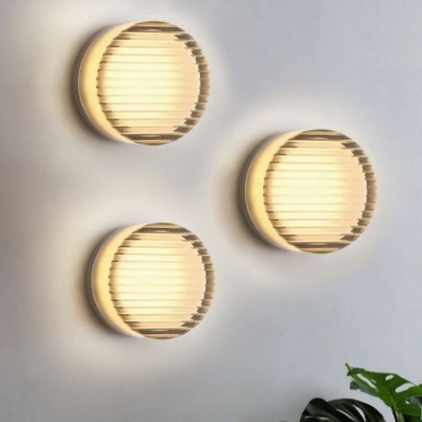 3er Set Moderne Wandleuchte Kreative Wandlampe Rauchgrau Dekorative Wandbeleuchtung Warmweißes Licht Ø13.5cm