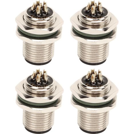 4 Connecteurs femelles M12 6 broches, prise panneau électronique 6 pins pour capteurs et actionneurs (1/5)