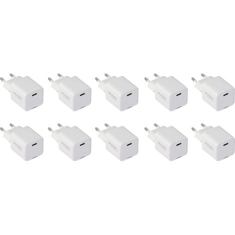 VOLTCRAFT UC-1C20W02 Chargeur USB 20 W 1x USB-C® GaN 10 pces