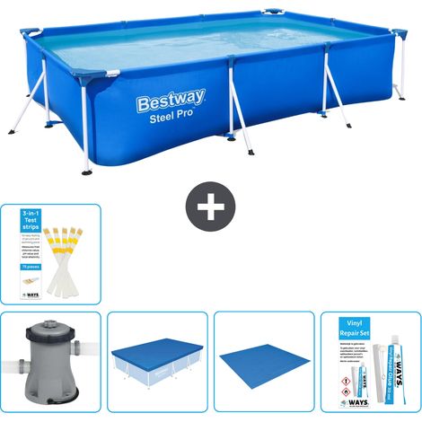 Bestway Steel Pro Rechteckig - 300x201x66 cm - 6-teilig S22723 (1/4)