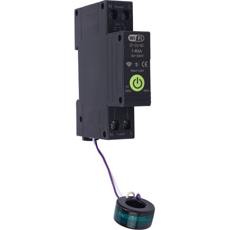 Smart WiFi Circuit Breaker - Remote Control via APP - Energy Metering - 1-63A - for Household Appliances (1/5)