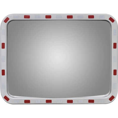 vidaXL Specchio Traffico Convesso Rettangolare 60x80cm Catarifrangenti