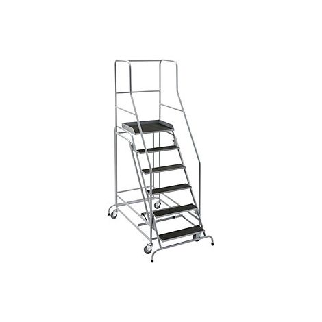 Escalera rodante con tarima  piezas insertadas en los peldaños