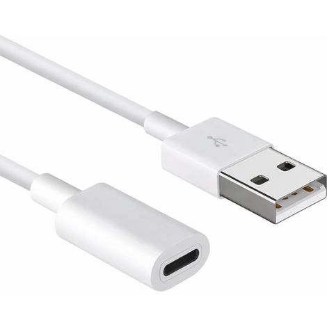 USB-Kabel für Apple Pencil (1. Generation), 1 m langes weißes Ladekabel für Apple Pencil 1, USB-A-auf-Lightning-Adapter (1/5)