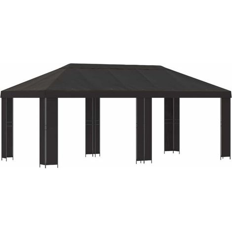 Cabane de jardin 6 x 3 mètres, gris anthracite, polyester et acier 190 (1/5)
