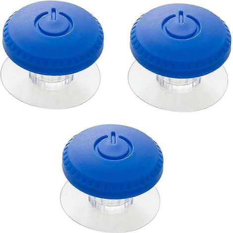 Lot de 3 boutons de réservoir de toilette, boutons-poussoirs de toilette, poignées de tiroir multifonctions, poignées de porte élégantes pour la maison, bouton de chasse d'eau-Blue (1/5)