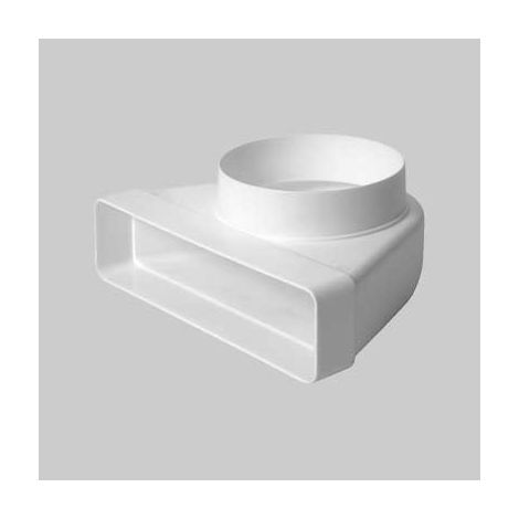 CURVA CON RIDUZIONE DA TUBO TONDO A RETTANGOLARE Da Ø 100 mm