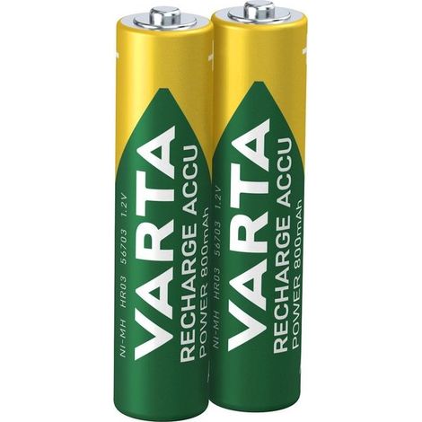 BATTERIE RICARICABILI MINISTILO AAA 1,2V 800MAH VARTA (1/2)