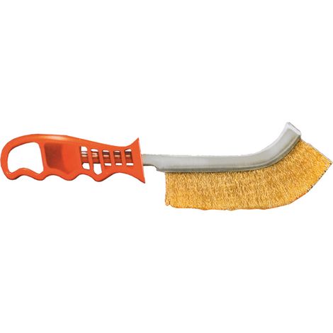 SPAZZOLA A MANO CURVA mm 260 - fili mm 0,3- 24 pezzi  - PG