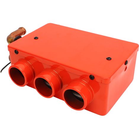 Découvreur de pare-brise 3 trous 50W rouge, petit chauffage portable 12V avec ventilateur pour voiture, accessoire auto anti-buée, dégivrage rapide (1/5)