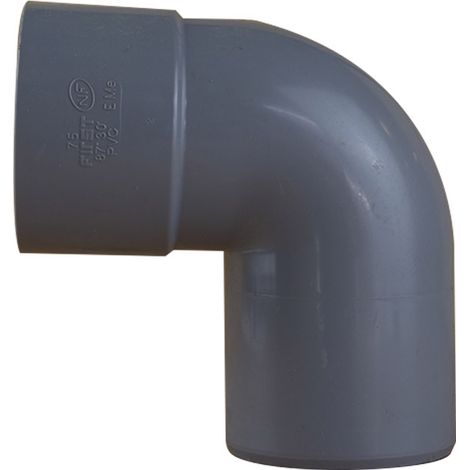 Coude PVC 87°30 Mâle/Femelle Ø75 - First Plast (1/5)