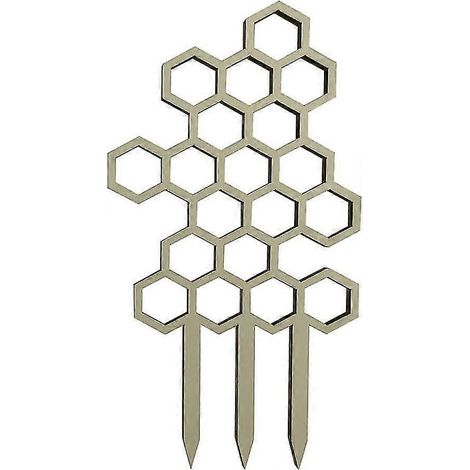 Support pour plantes grimpantes en pot, treillis en bois, support décoratif pour fleurs et légumes (19 x 20 cm) - 1 pièce (1/5)