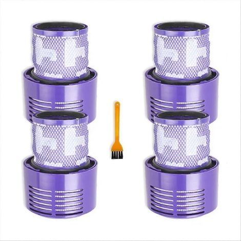 Lot de 4 Filtres HEPA de rechange Compatible avec Dyson V10 Cyclone Series Absolute Animal Total Clean SV12 avec Brosse (1/5)
