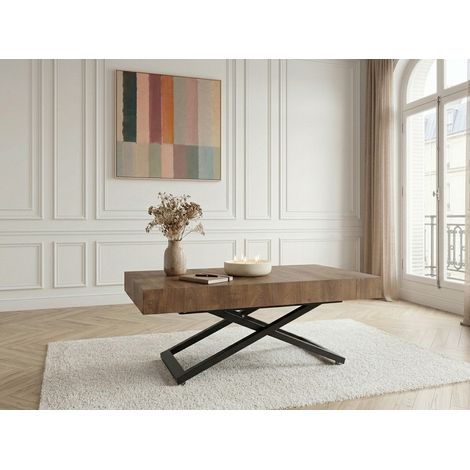 BOBOCHIC - Table basse extensible et relevable ROMY effet bois (1/5)