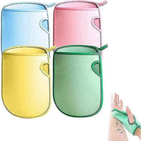 Lot de 4 gants de bain exfoliants ultra-doux, gants de douche exfoliants, gants exfoliants en profondeur pour éliminer les peaux mortes (1/5)