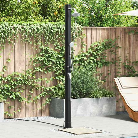 Außen Solardusche Schwarz 217 cm PVC und Aluminium