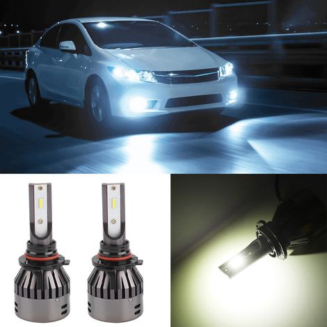 2er-Pack LED-Lampen 9005 H10 HB3 60W Superhelles Weiß Auto-Scheinwerfer-Abblendlicht-Zubehör (1/5)