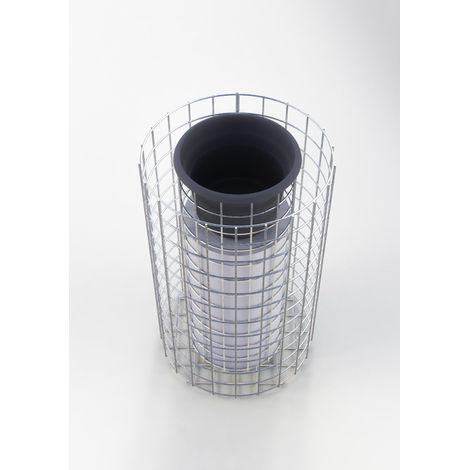 Gabiondeco - Colonne de fleurs ronde. hauteur de 62cm. diamètre de 37cm. maille de 5x5 cm. galvanisé à chaud . pot inclus - Made in Germany (1/4)