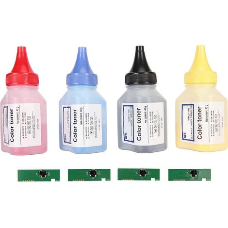 4er-Set Universal-Tonerpulver-Chip-Kit für W2070A 117AK W2071A 117AC W2072A 117AY W2073A 117AM