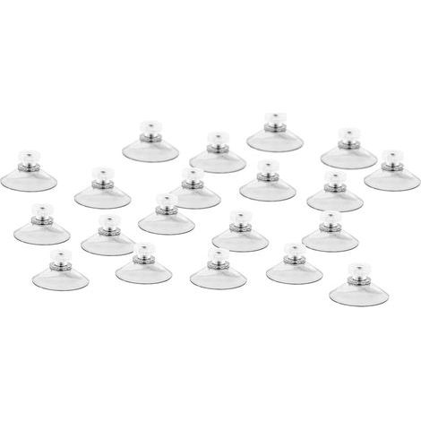 Pack of 20 suction cups with knurled nuts Ø 40 mm (1/4)