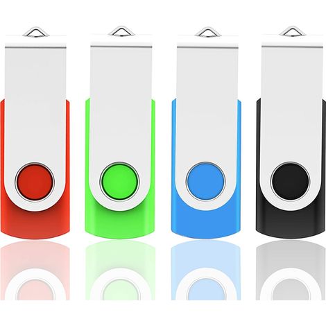 Clé USB 2.0 de 32 Go (lot de 4), clé mémoire USB pour ordinateur portable, ordinateur, PC, Windows (1/5)