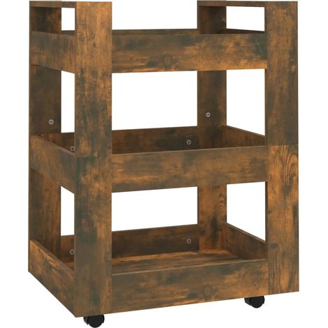 Maison Exclusive - Carrello da Cucina rovere fumo 60x45x80 cm Legno Multistrato