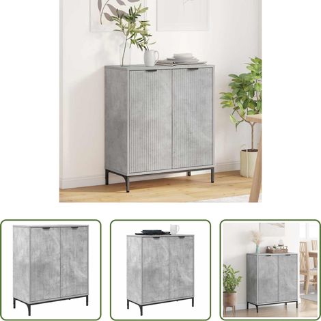 Holzwerkstoff - Sideboard Beton Grau 69,5 x 33 x 82 cm Holzwerkstoff (1/5)