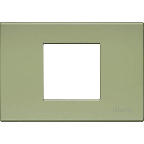 Living Light placca 2 posti colore verde tè per supporti civili BTIN4819VE