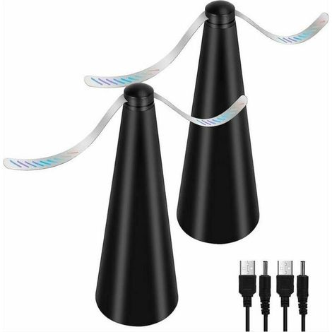 Ventilateur Anti-Mouche, Lot de 2 répulsifs Anti-moustiques sans Utiliser de Produits Chimiques, pour éloigner les mouches et les insectes de la nourriture, pour Camping Salle à Manger Jardin (1/5)
