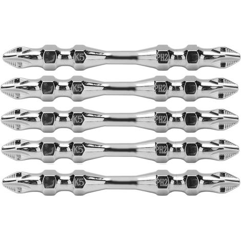 Set mit 10 PH2-Doppelschraubendreherbits, 65 mm Sechskantschaft, magnetisch, Phillips, Ersatzset (1/5)