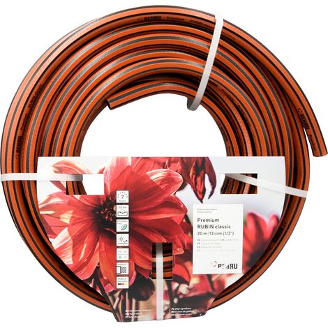 Gartenschlauch Rot 40 m 1/2" mit 18-fädige Diagonalarmierung "Rubin Classic" (1/5)