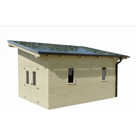 Casetta a Pannelli 120x120 abete THT con impianto fotovoltaico Wattoit 5kW