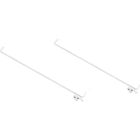 2-pack 18-28 inch single curtain rods with brackets, easy-to-install hardware, white/gray. (1/5)