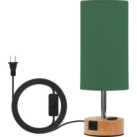 linqin Petite lampe de table chevet avec abat-jour en tissu et (1/5)