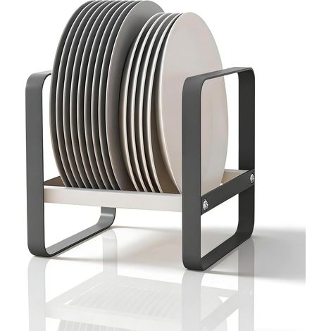 Égouttoir à Assiettes en métal, égouttoir à Assiettes, Organisateur de Supports d'assiettes Vertical, Support à Assiettes, Support pour Placard et comptoir (1/5)