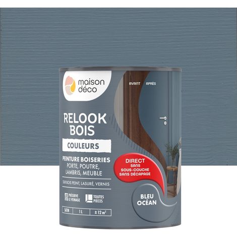Relook vernice per legno MAISON DECO, blu oceano satinato, 1 l MAISON DECO (1/3)
